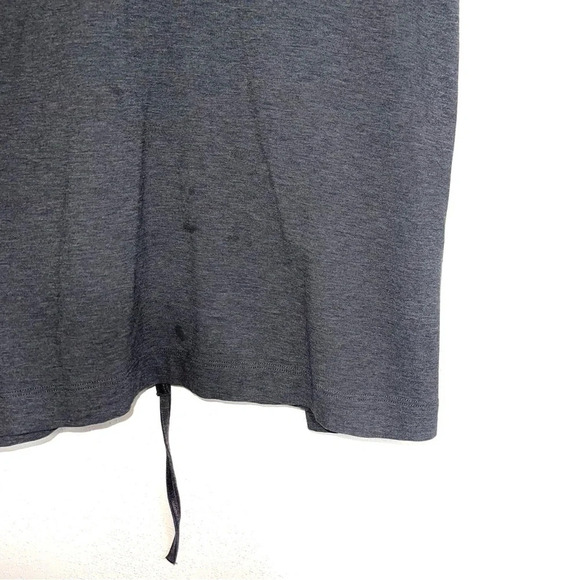 Lululemon Side Tie V-neck Tee Heathered Gray Workout Athleisure 4 Women’s - Picture 7 of 14